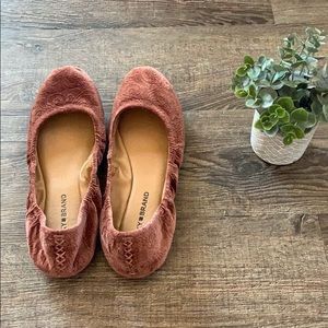 Lucky Brand Velour Flats